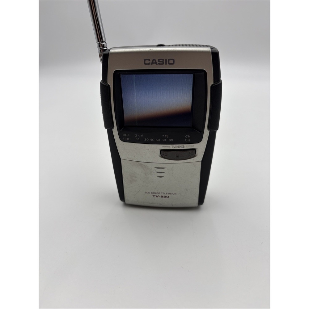 Casio TV-880 Portable LCD Color Mini TV Vintage UHF VHF Handheld Television
